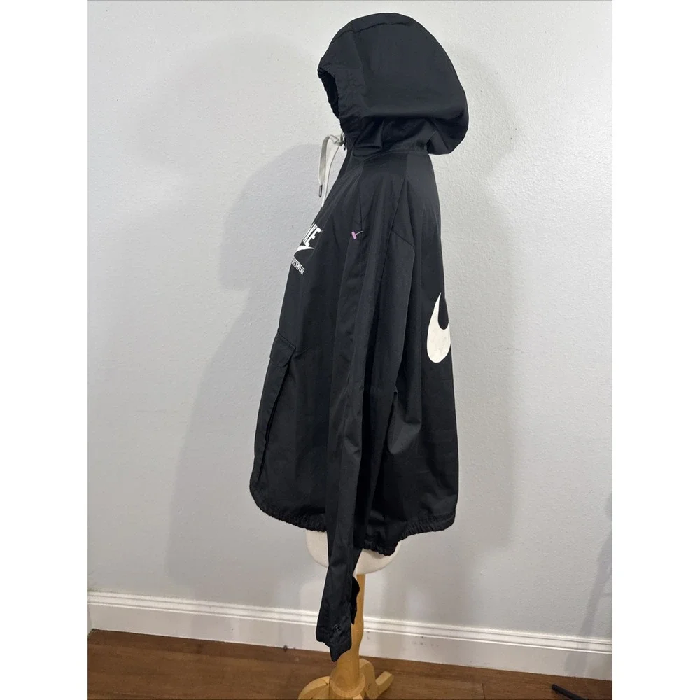 Nike‎ Track Jacket Womens L Black Archive Sportswear Cropped Logo Athleisure